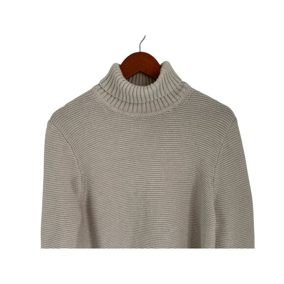 J.Crew Womens Turtleneck Chunky Knit Sweater Cotton Wool Ribbed Knit Long Sleeve - Picture 2 of 8